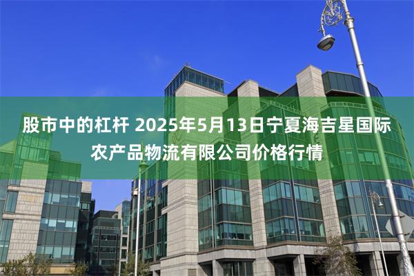 股市中的杠杆 2025年5月13日宁夏海吉星国际农产品物流有限公司价格行情