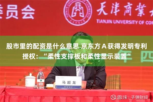 股市里的配资是什么意思 京东方Ａ获得发明专利授权：“柔性支撑板和柔性显示装置”